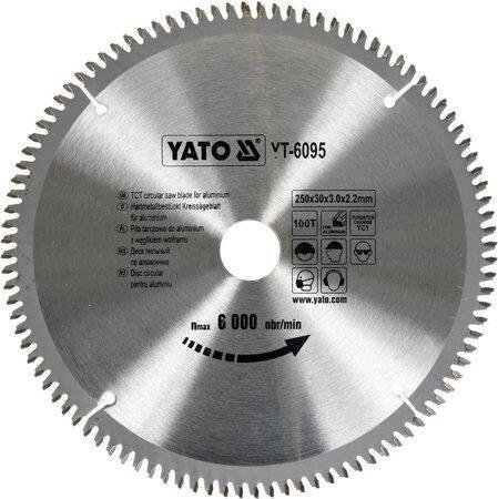 Диск пильний по алюмінію 250 мм YATO YT-6095 (Польща) від компанії Магазин інструменту та обладнання "Викрутки" - фото 1