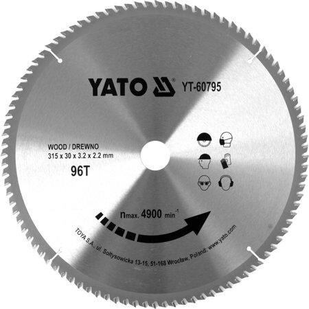 Диск пильний по дереву 315 мм 96T YATO YT-60795 (Польща) від компанії Магазин інструменту та обладнання "Викрутки" - фото 1