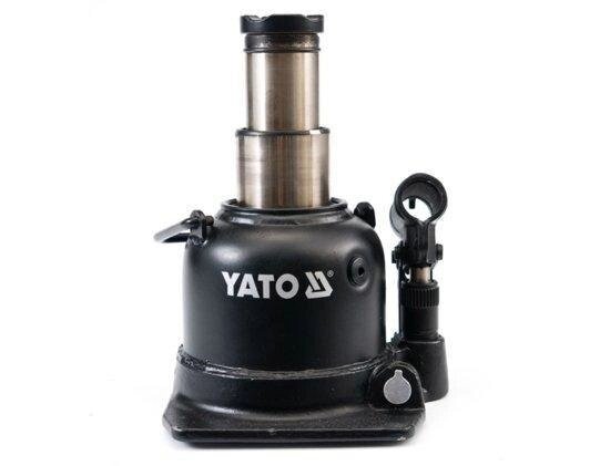 Домкрат гідравлічний пляшковий 10 т 125-225 мм з подвійним штоком YATO YT-1713 (Польща) від компанії Магазин інструменту та обладнання "Викрутки" - фото 1