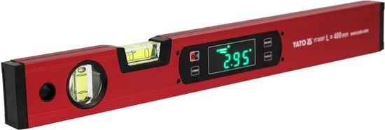 Електронний рівень з LED-дисплеєм L= 400 мм (магнітний/алюмінієвий корпус) Yato YT-30397 (Польща) від компанії Магазин інструменту та обладнання "Викрутки" - фото 1