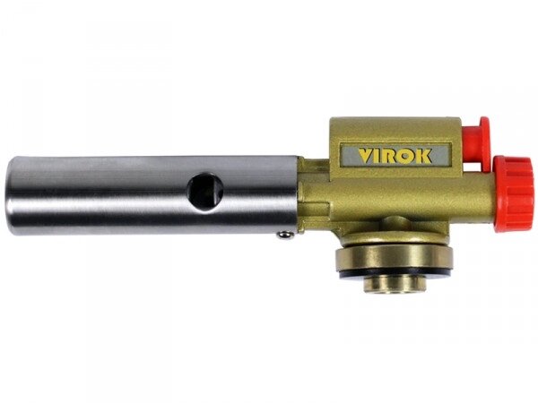 Газова пальник з пьезозапалом і керамічним соплом 360° ТМ "VIROK" 44V168 (Китай) від компанії Магазин інструменту та обладнання "Викрутки" - фото 1