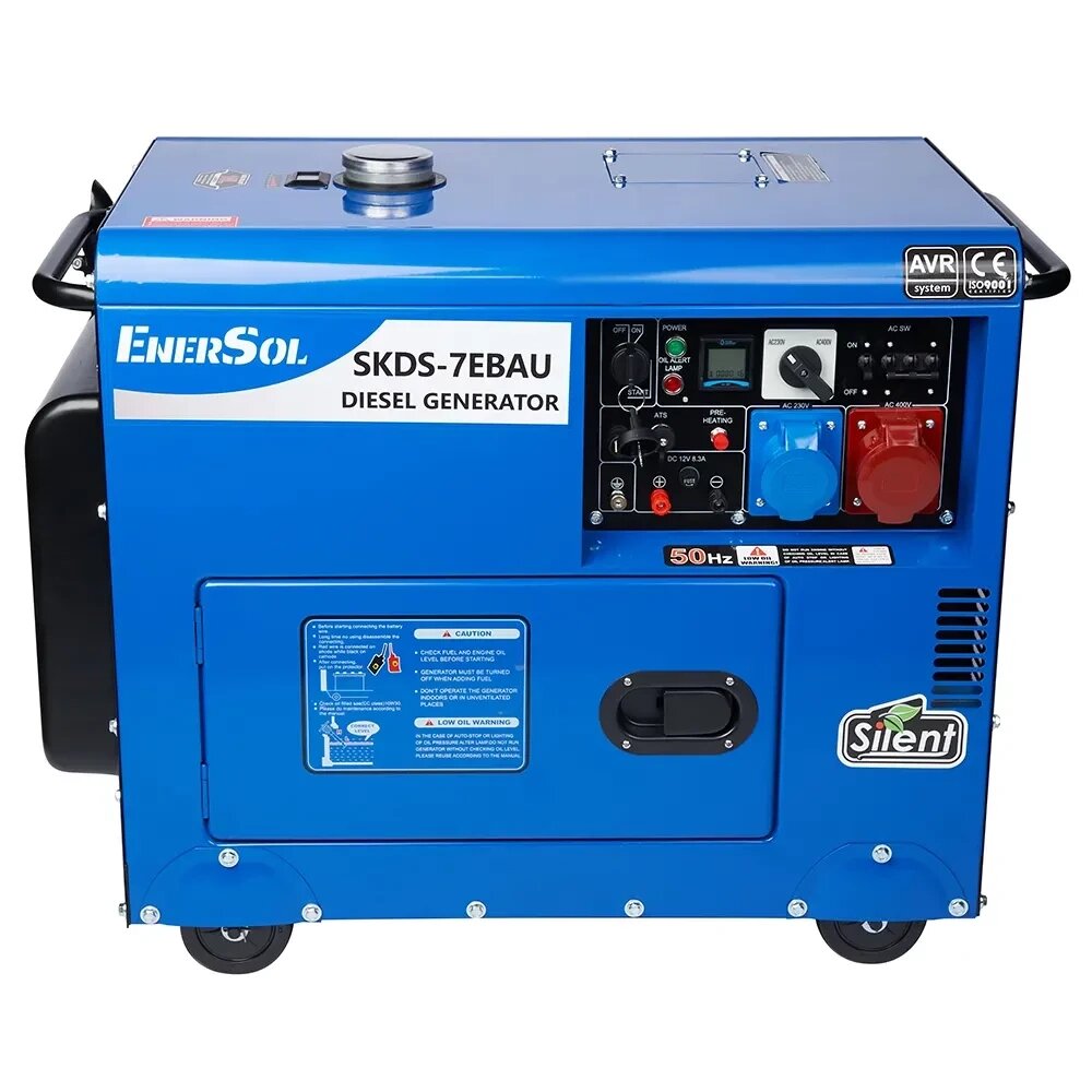 Генератор дизельний 498 см (3000 об/хв) 6.5 кВт EnerSol SKDS-7EBAU від компанії Магазин інструменту та обладнання "Викрутки" - фото 1