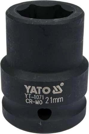 Головка торцева шестигранна ударна 3/4" (М=21 мм/L=50 мм) YATO YT-1071 (Польща) від компанії Магазин інструменту та обладнання "Викрутки" - фото 1
