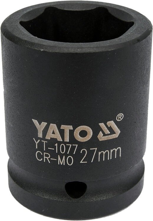 Головка торцева шестигранна ударна 3/4" (М=27 мм/L=50 мм) YATO YT-1077 (Польща) від компанії Магазин інструменту та обладнання "Викрутки" - фото 1