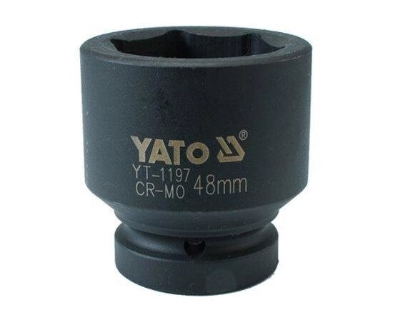 Головка торцева ударна 6-гранна 1" 48 мм YATO YT-1197 (Польща) від компанії Магазин інструменту та обладнання "Викрутки" - фото 1