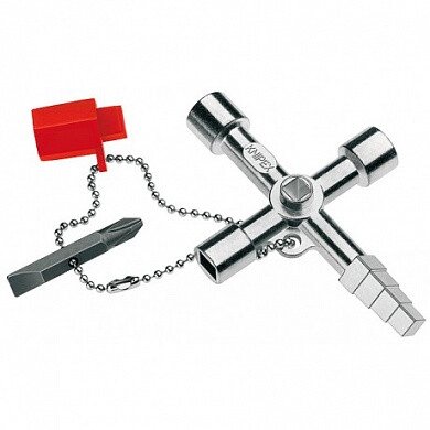 Ключ для електрошаф професійний KNIPEX 00 11 04 (Німеччина) від компанії Магазин інструменту та обладнання "Викрутки" - фото 1