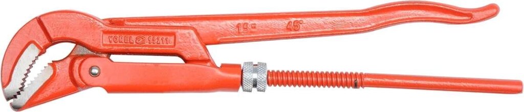 Ключ трубний з карбонової сталі 1.5"/ 45° VOREL 55211 (Польща) від компанії Магазин інструменту та обладнання "Викрутки" - фото 1