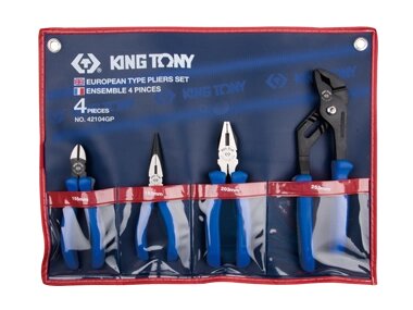 Комплект шарнірно-губцевого інструменту 4 пр KING TONY 42104GP від компанії Магазин інструменту та обладнання "Викрутки" - фото 1