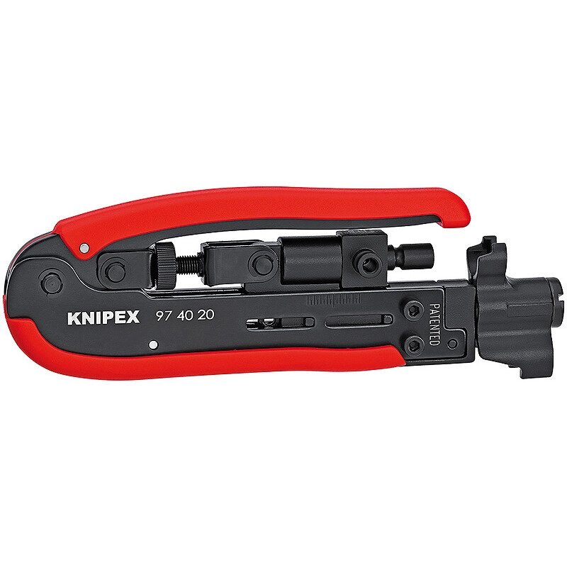 Компресійний інструмент для штекера на коаксіальний кабель Knipex 97 40 20 SB (Німеччина) від компанії Магазин інструменту та обладнання "Викрутки" - фото 1