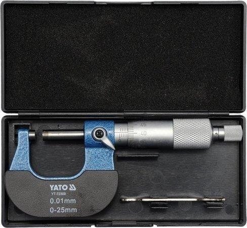 Мікрометр 0-25 мм YATO YT-72300 (Польща) від компанії Магазин інструменту та обладнання "Викрутки" - фото 1
