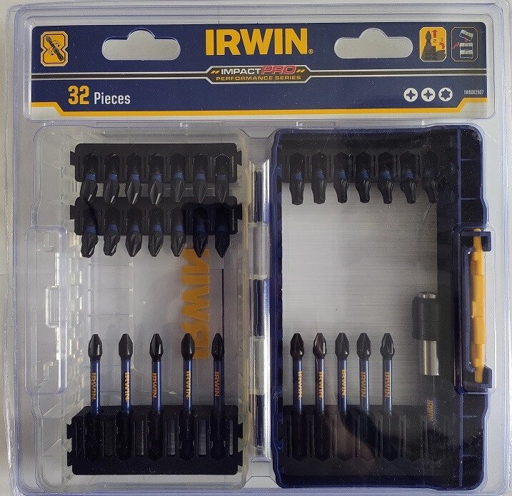 Набір біт IMPACT PRO 32 шт. (1/4") IRWIN IW6062507 (США) від компанії Магазин інструменту та обладнання "Викрутки" - фото 1