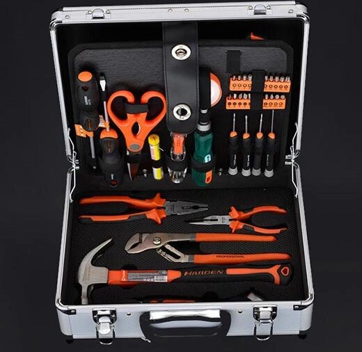 Набір інструментів 103 предмета, алюмінієвий кейс Harden Tools 510703 від компанії Магазин інструменту та обладнання "Викрутки" - фото 1