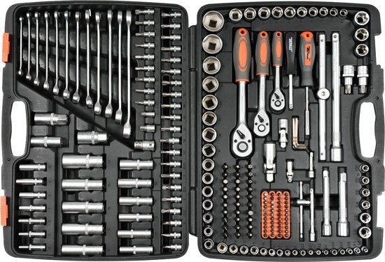 Набір інструментів 216 предметів STHOR 58691 (Польща) від компанії Магазин інструменту та обладнання "Викрутки" - фото 1