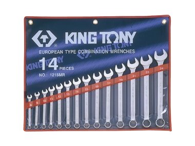 Набір ключів комбі 14шт. (8-24мм) KING TONY 1215MR01 від компанії Магазин інструменту та обладнання "Викрутки" - фото 1