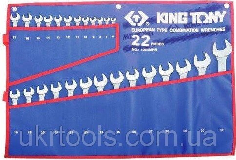 Набір ключів комбі 22шт. (6-32 мм) KING TONY 1222MRN (Тайвань) від компанії Магазин інструменту та обладнання "Викрутки" - фото 1