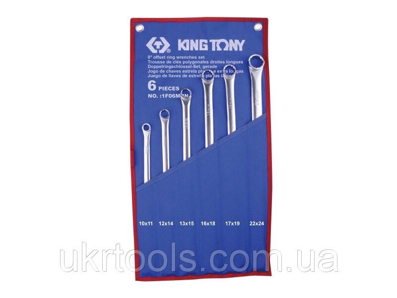 Набір ключів комбінованих 6ед супердовгих прямих KING TONY 1F06MRN від компанії Магазин інструменту та обладнання "Викрутки" - фото 1