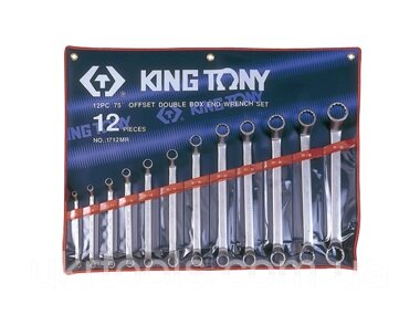 Набір ключів накидних 12шт. (6-32мм) KINGTONY 1712MR від компанії Магазин інструменту та обладнання "Викрутки" - фото 1