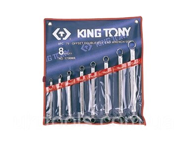 Набір ключів накидних 8шт. (6-23мм) KINGTONY 1708MR від компанії Магазин інструменту та обладнання "Викрутки" - фото 1