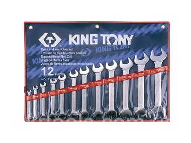 Набір ключів ріжкових 12шт. 1/4-1-1/4 KING TONY 1112SR (Тайвань) від компанії Магазин інструменту та обладнання "Викрутки" - фото 1