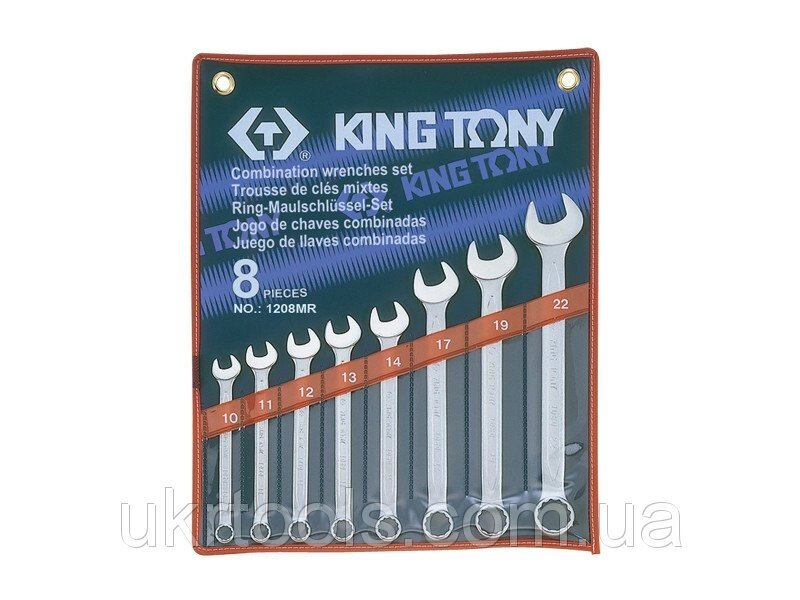 Набір ключів рожково-накидних 8 од. KING TONY 1208MR від компанії Магазин інструменту та обладнання "Викрутки" - фото 1