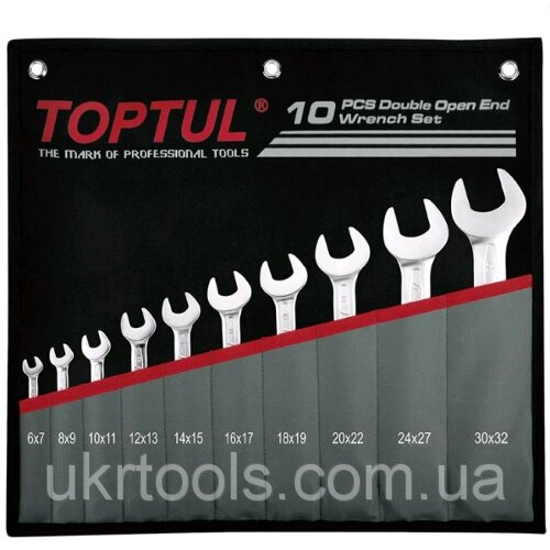 Набір ріжкових ключів 10 шт. 6-32 Toptul GPCJ1001 (Тайвань) від компанії Магазин інструменту та обладнання "Викрутки" - фото 1