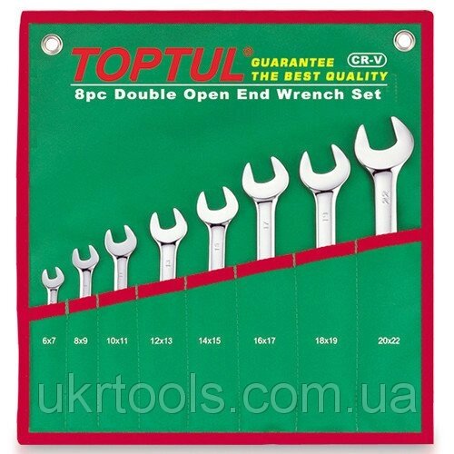 Набір ріжкових ключів 8 шт. 6-22 Toptul GAAA0812 (Тайвань) від компанії Магазин інструменту та обладнання "Викрутки" - фото 1