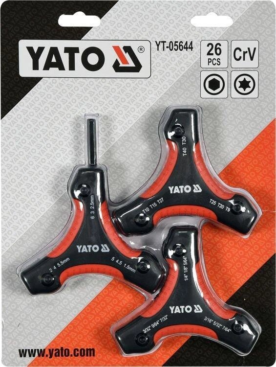 Набір шестигранних ключів 26 шт YATO YT-05644 (Польща) від компанії Магазин інструменту та обладнання "Викрутки" - фото 1
