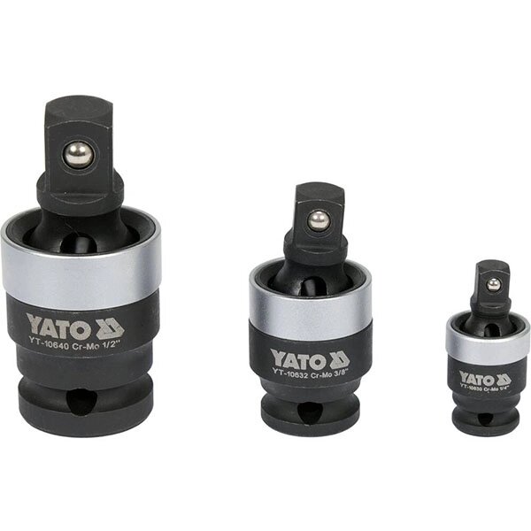 Набір ударних шарнірних карданів 1/2"/3/8"/ 1/4" 3 шт. Yato YT-10642 від компанії Магазин інструменту та обладнання "Викрутки" - фото 1