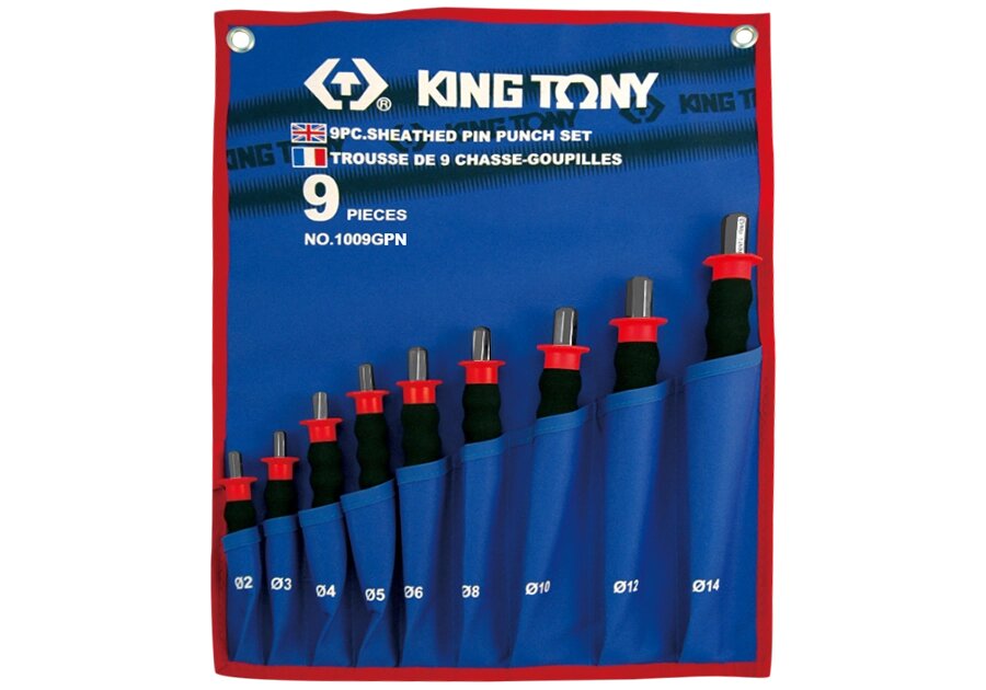 Набір вибивачів 9 предметів з рукояткою KING TONY 1009GPN (Тайвань) від компанії Магазин інструменту та обладнання "Викрутки" - фото 1