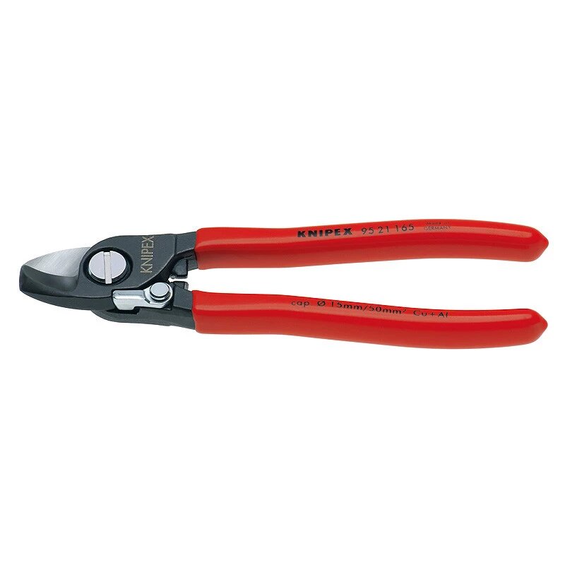 Ножиці для різання кабелів з розкриваючої пружиною KNIPEX 95 21 165 (Німеччина) від компанії Магазин інструменту та обладнання "Викрутки" - фото 1