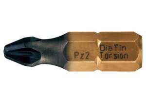 Біта 1/4" з титановим покриттям з алмазним напиленням PZ1 Х 25 мм 10 шт USH UUSG0032360 (Німеччина)