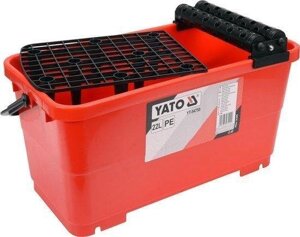 Відро пластикове (22 л) з валами і решіткою для плиткових робіт YATO YT-54750 (Польща)