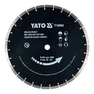 Диск алмазный сегментный по бетону Ø = 400x 25.4 мм к YT-84820 Yato YT-60004 (Польша)