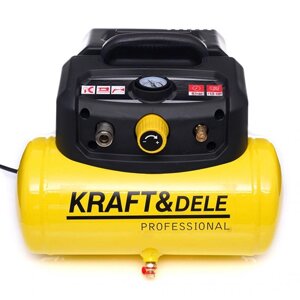 Безмасляний компресор 6 л (8 бар) 1,1 кВт/1,5 к. с Kraft & Dele KD1415