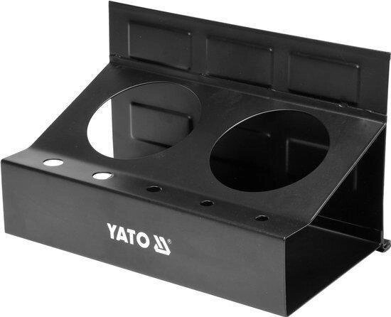 Полку магнітна з 2 великими і 5 малими отворами (215 x 120 x 130 мм) YATO YT-08681 (Польща) від компанії Магазин інструменту та обладнання "Викрутки" - фото 1