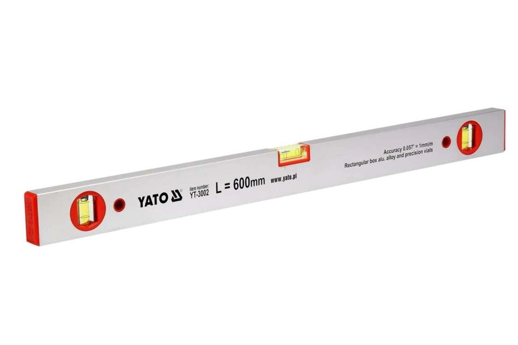 Рівень алюмінієвий YATO YT-3003 (Польща) від компанії Магазин інструменту та обладнання "Викрутки" - фото 1