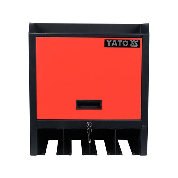 Шафа для електроінструменту металева 480x 430x 280 мм (4 кишені) 2 ключі Yato YT-09093 від компанії Магазин інструменту та обладнання "Викрутки" - фото 1
