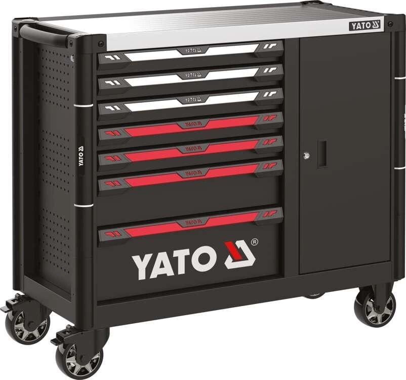 Шафа-візок для інструментів з 7 ящиками та додатковим ящиком (1100х 990х 480 мм) Yato YT-09033 (Польща) від компанії Магазин інструменту та обладнання "Викрутки" - фото 1