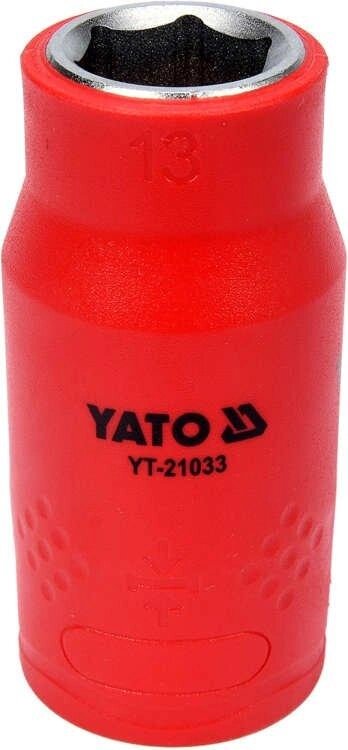 Шестигранна Головка торцева діелектрична 1/2" 13 мм / L= 55 VDE ДО 1000 В YATO YT-21033 (Польща) від компанії Магазин інструменту та обладнання "Викрутки" - фото 1