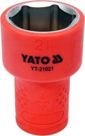 Шестигранна Головка торцева діелектрична 21 мм 3/8" YATO YT-21021 (Польща) від компанії Магазин інструменту та обладнання "Викрутки" - фото 1