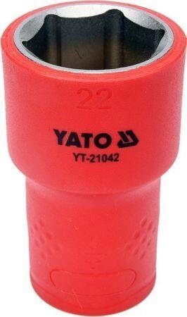 Шестигранна Головка торцева діелектрична 22 мм 1/2" YATO YT-21042 (Польща) від компанії Магазин інструменту та обладнання "Викрутки" - фото 1