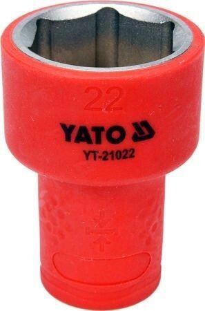 Шестигранна Головка торцева діелектрична 22 мм 3/8" YATO YT-21022 (Польща) від компанії Магазин інструменту та обладнання "Викрутки" - фото 1