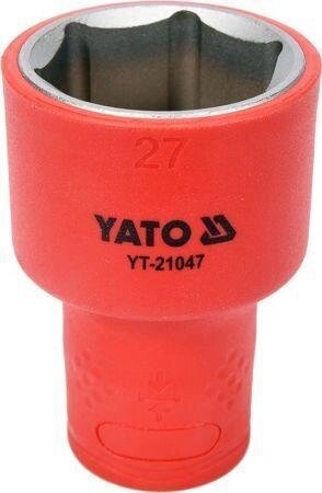 Шестигранна Головка торцева діелектрична 27 мм 1/2" YATO YT-21047 (Польща) від компанії Магазин інструменту та обладнання "Викрутки" - фото 1