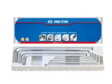 Шестигранники (комплект) Г-образні екстрадл. 8пр. KING TONY 20208SR01 від компанії Магазин інструменту та обладнання "Викрутки" - фото 1