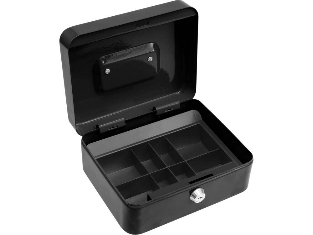 Скринька для грошей із замком (2 ключі) чорна (200х 160х 90 мм) Vorel 78622 від компанії Магазин інструменту та обладнання "Викрутки" - фото 1