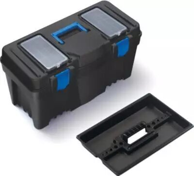 Скринька для інструментів з органайзером пластиковий CALIBER 25" (597 Х 285 Х 320 мм) ТМ "VIROK" 79V125 від компанії Магазин інструменту та обладнання "Викрутки" - фото 1