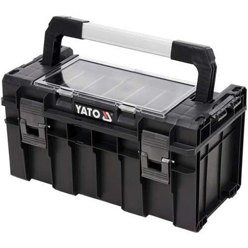 Скринька для інструментів з органайзером з 5 отворами пластиковий корпус YATO YT-09183 (Польща) від компанії Магазин інструменту та обладнання "Викрутки" - фото 1