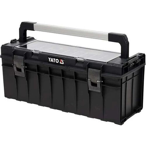 Скринька для інструментів з органайзером з 9 осередками пластиковий корпус YATO YT-09184 (Польща) від компанії Магазин інструменту та обладнання "Викрутки" - фото 1