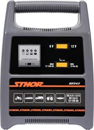 Зарядний пристрій для акумуляторів 6-12 В STHOR 82543 (Польща) від компанії Магазин інструменту та обладнання "Викрутки" - фото 1