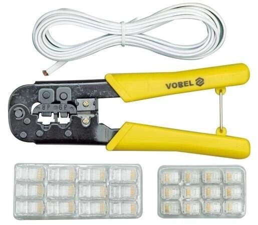 Зажим для мережевих кабелів Vorel 45503 (Польща) від компанії Магазин інструменту та обладнання "Викрутки" - фото 1